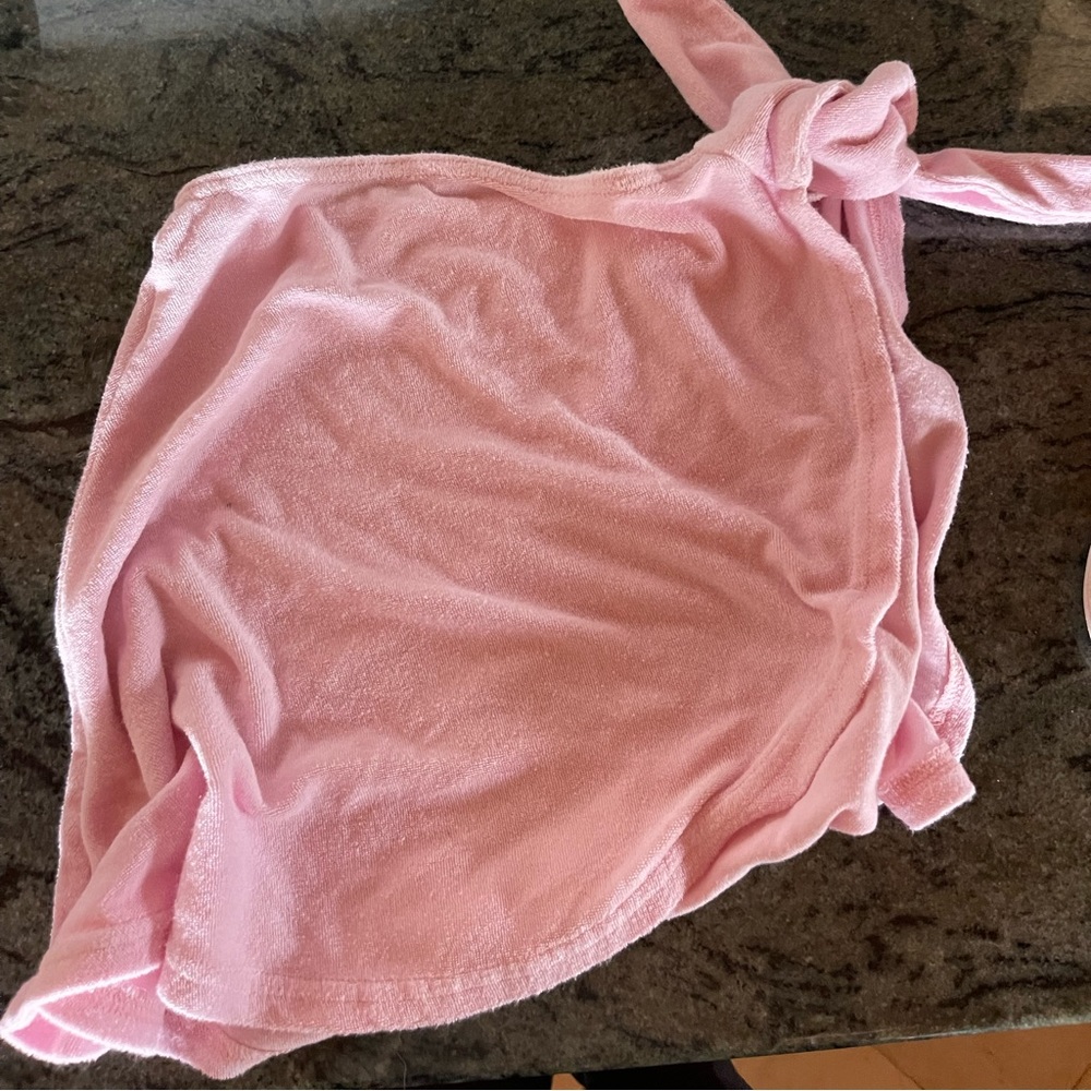 frankie’s bikinis pink towel wrap skirt